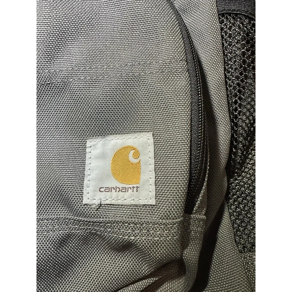 Carhartt 27L Gray Backpack Embroidered Logo Laptop School Travel Work Bag
